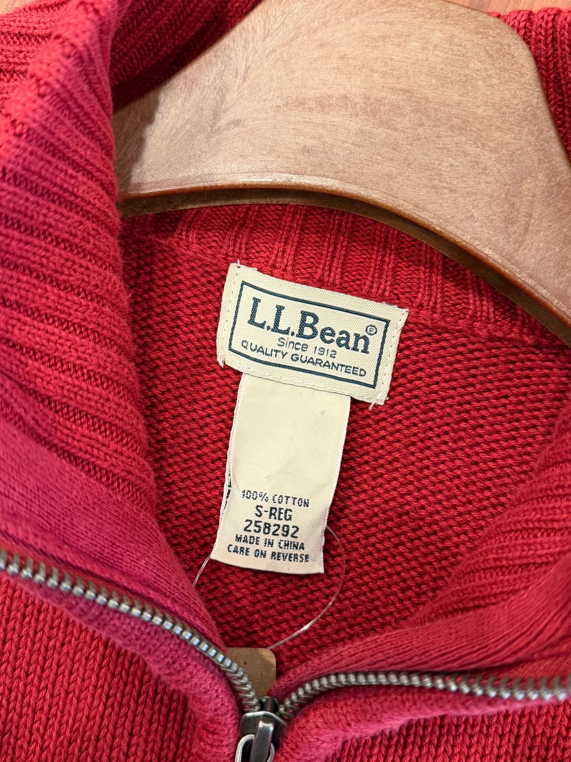 00s L.L.Bean 엘엘빈 코튼 니트 집업 상품이미지8