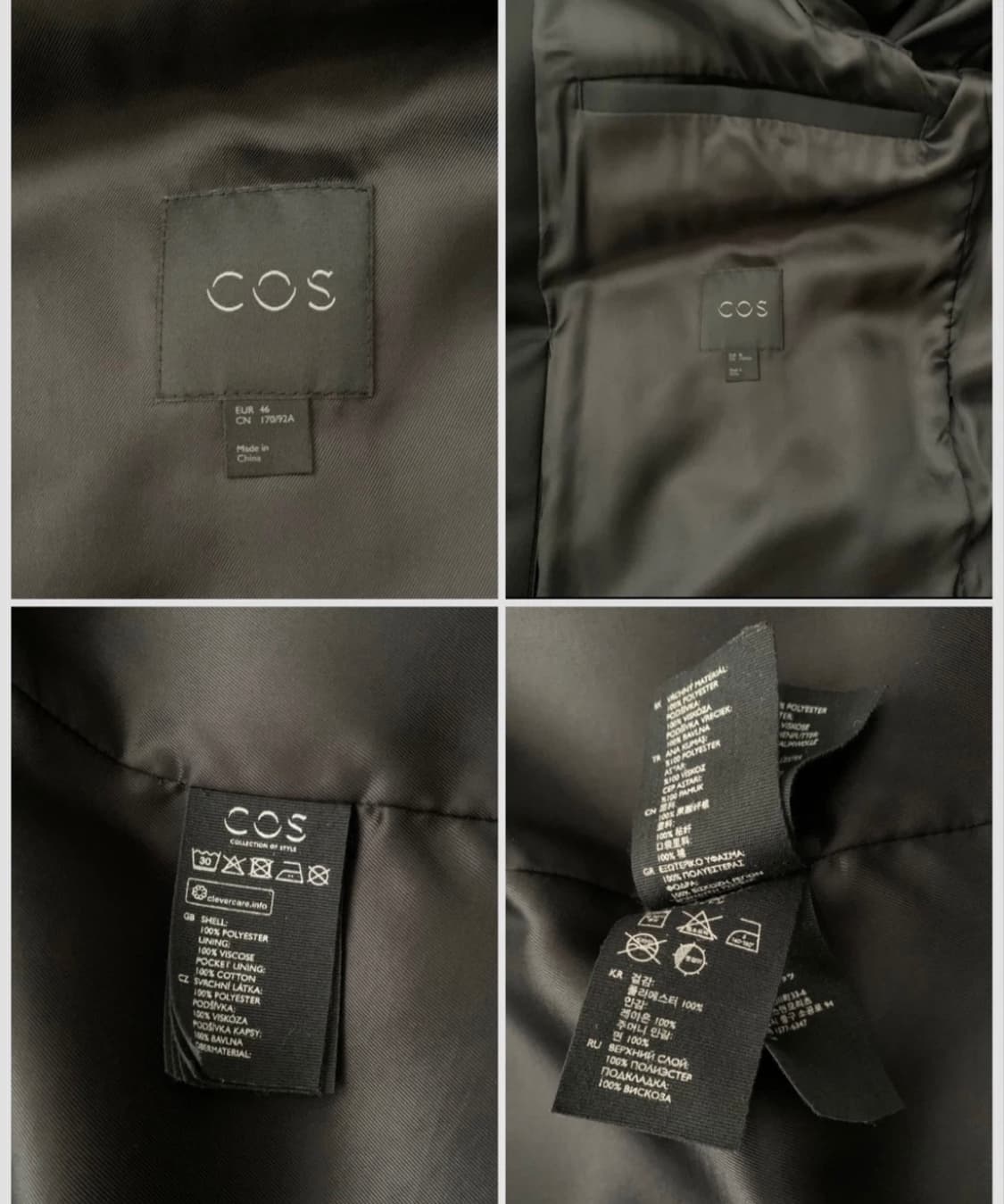 [L] cos 후드코트 블랙eur46 상품이미지8