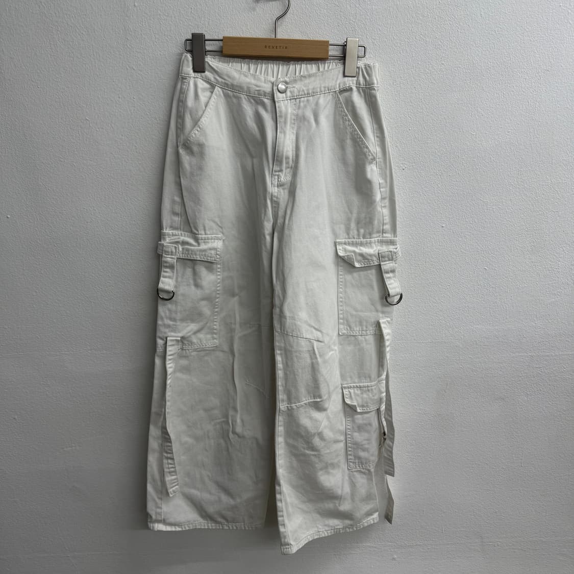 CIDER 화이트 카고 와이드 팬츠 (S) 상품이미지1