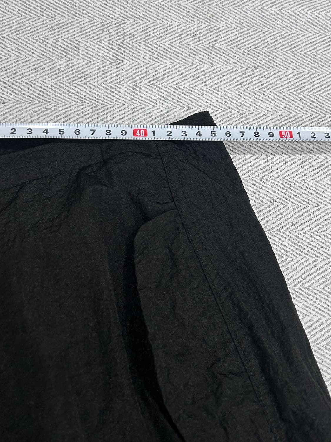 무신사 무탠다드 우먼즈 브라이트 나일론 파라슈트 팬츠 블랙 상품이미지10