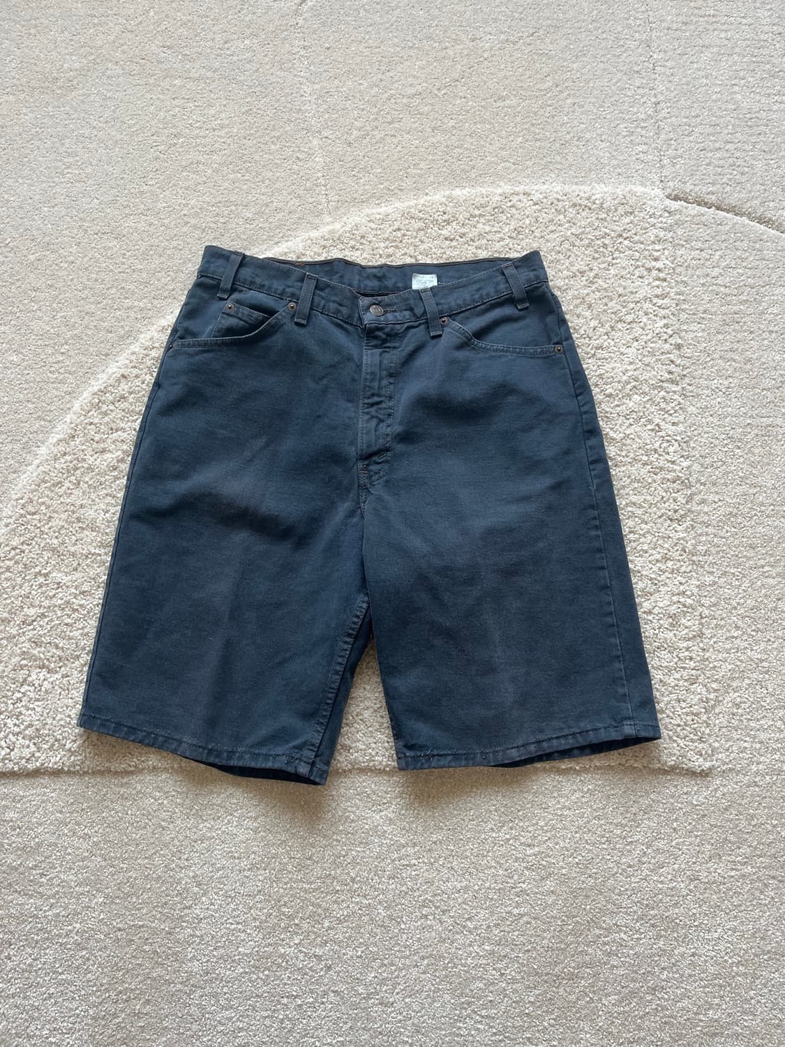 90s Levi's 오렌지탭 네이비 데님 쇼츠 (31-32) 상품이미지2