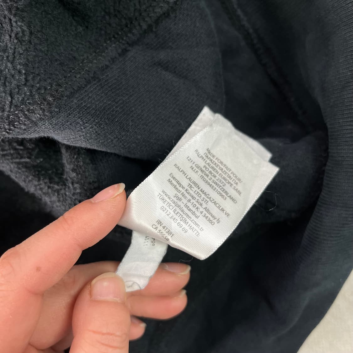 110 폴로랄프로렌 와플 블랙 후드집업  상품이미지7
