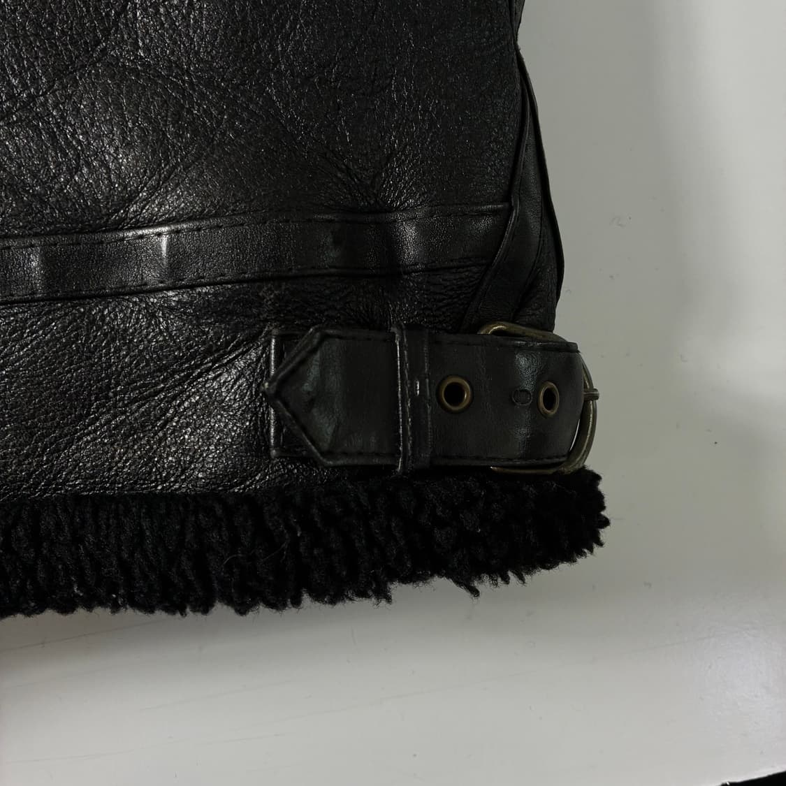 Stussy  스투시 B-3 블랙 램스킨 레더 무스탕  상품이미지5