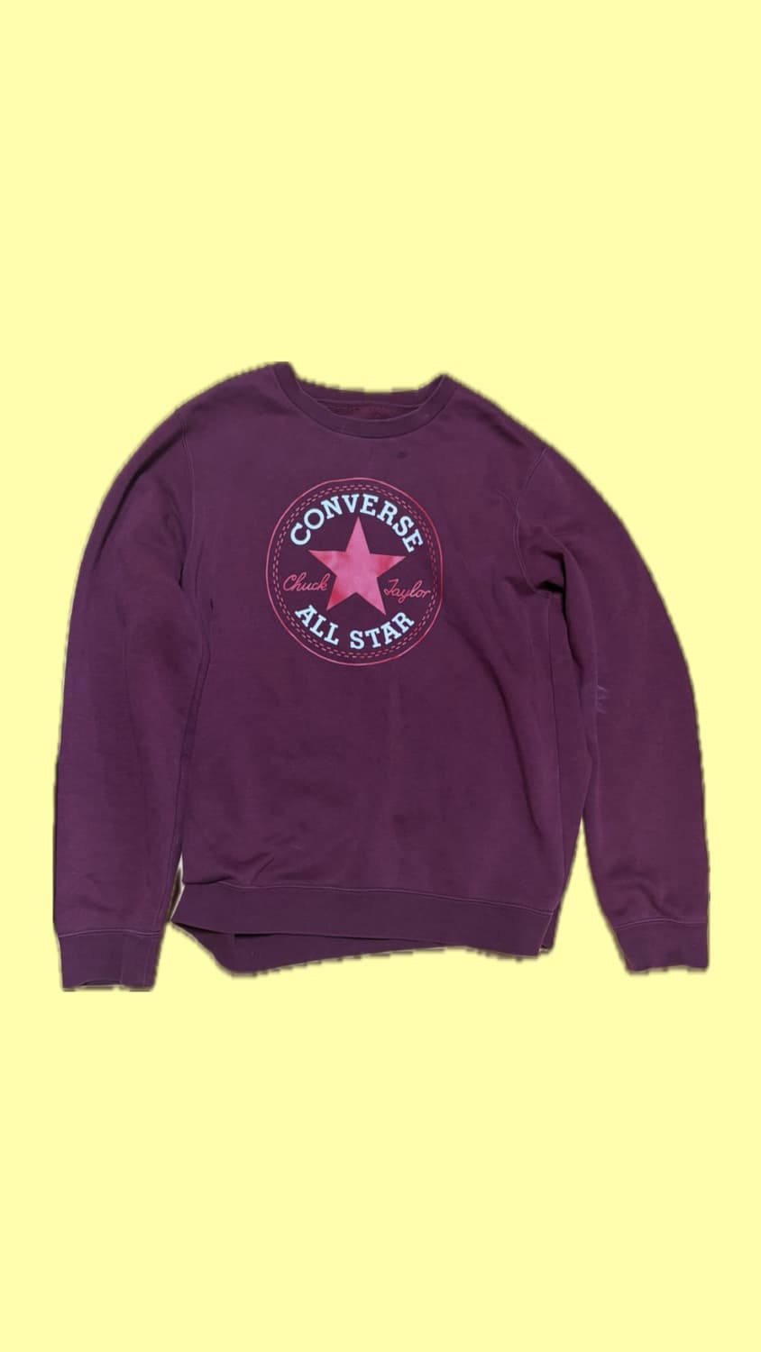 컨버스 버건디 맨투맨 상품이미지1