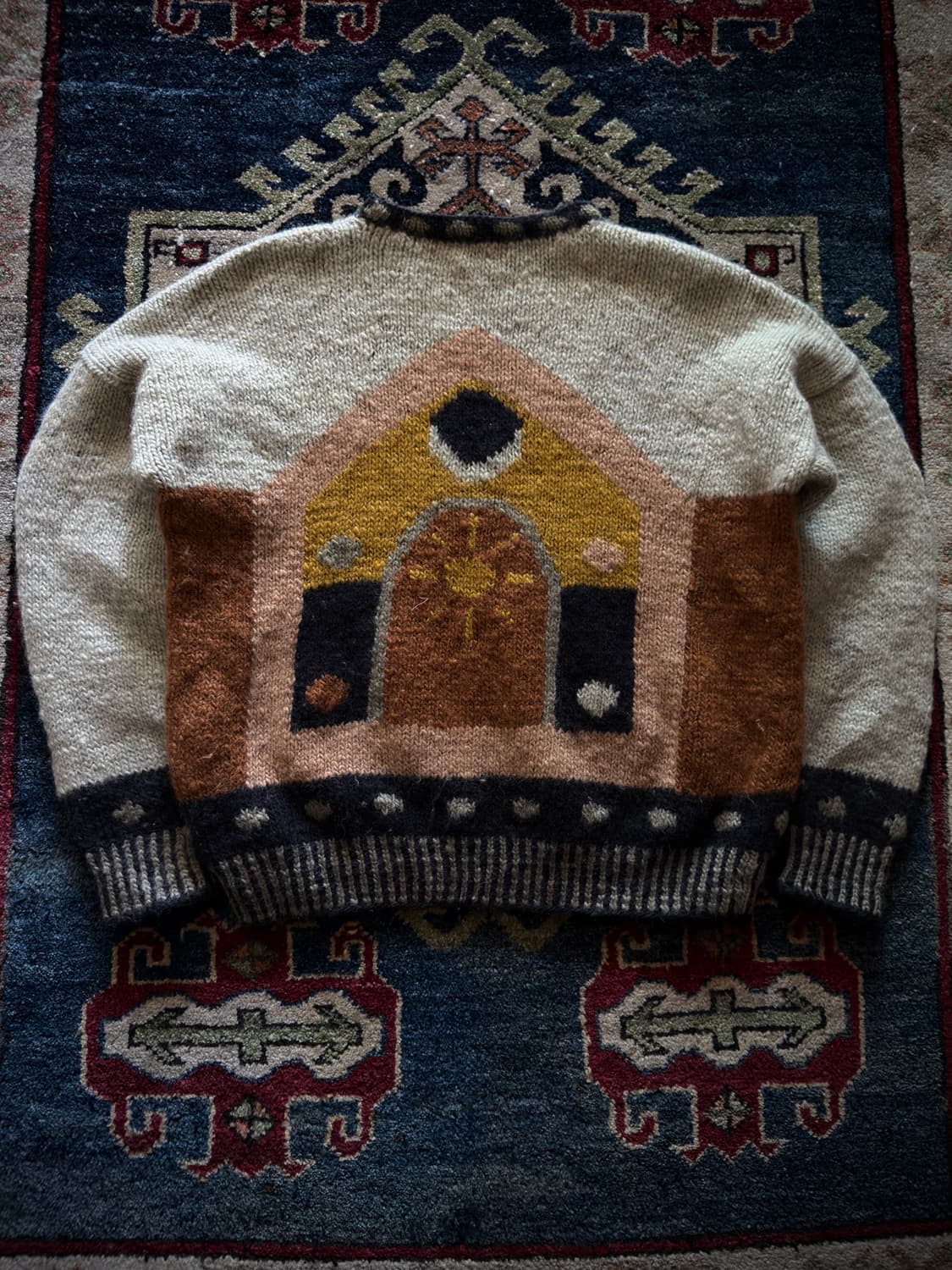 90s Home sunrise heavy wool sweather 상품이미지2