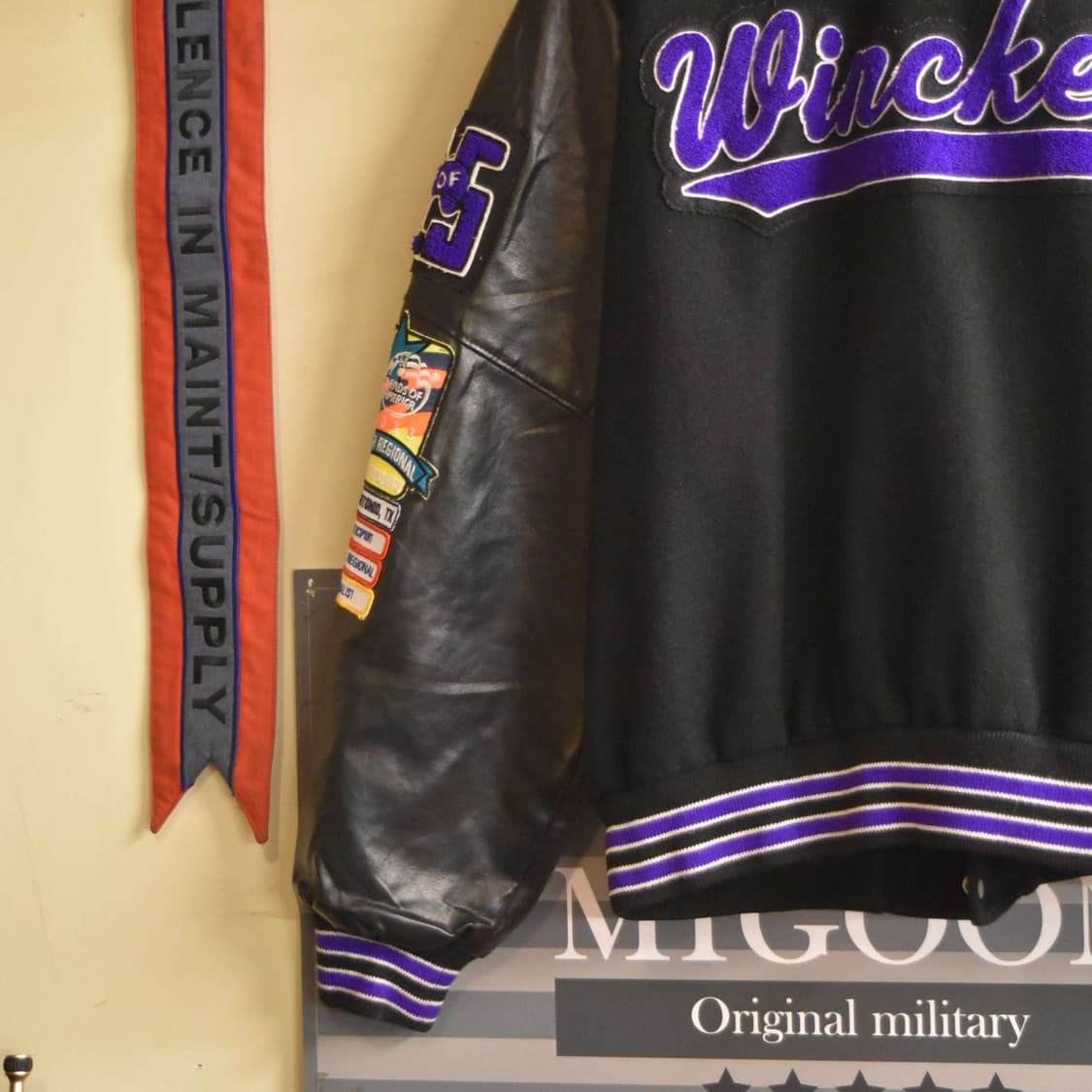 클래식 레더 바시티 자켓 105 상품이미지7