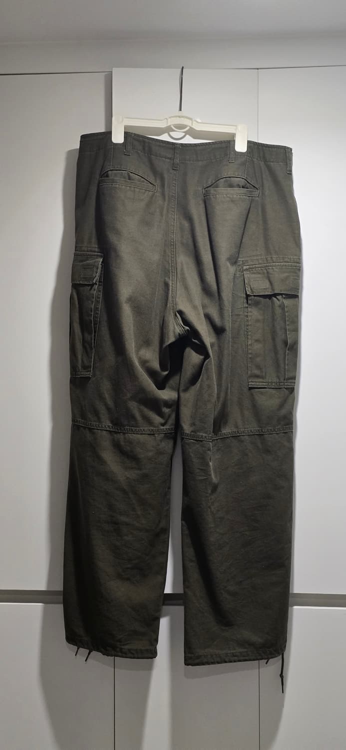 토피 코튼 카고 카키 와이드 팬츠 상품이미지2