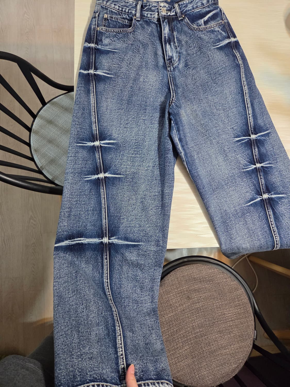 메종미네드 PINCH WIND DENIM PANTS BLUE 상품이미지2