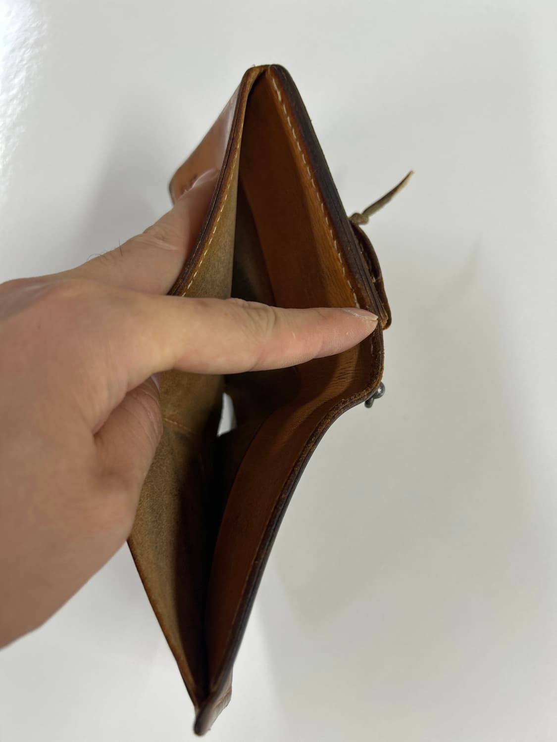 GOROS 고로스 새들레더 브라운 콘초 반지갑 상품이미지6