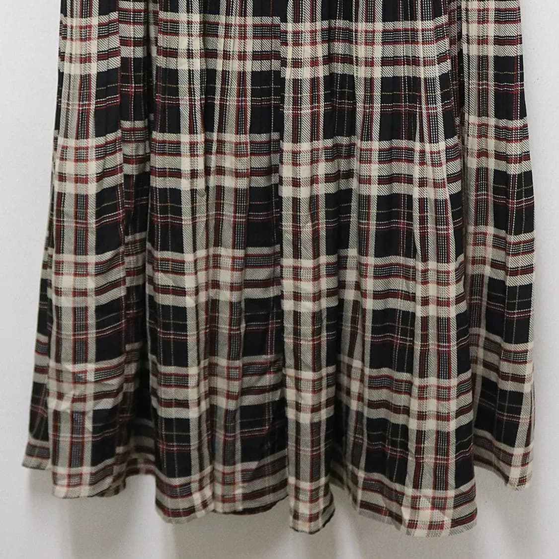 RADARISTA 플리츠 체크 롱스커트 61139 상품이미지4