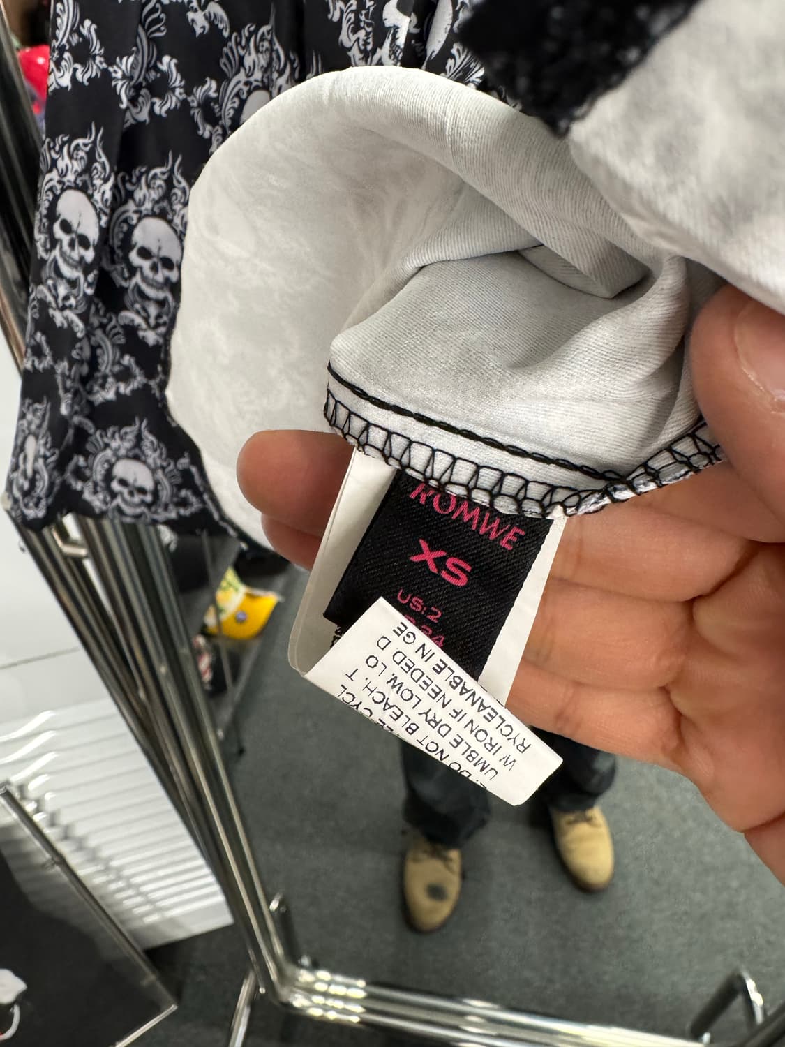 ROMWE 빈티지 스컬 미니스커트 상품이미지3