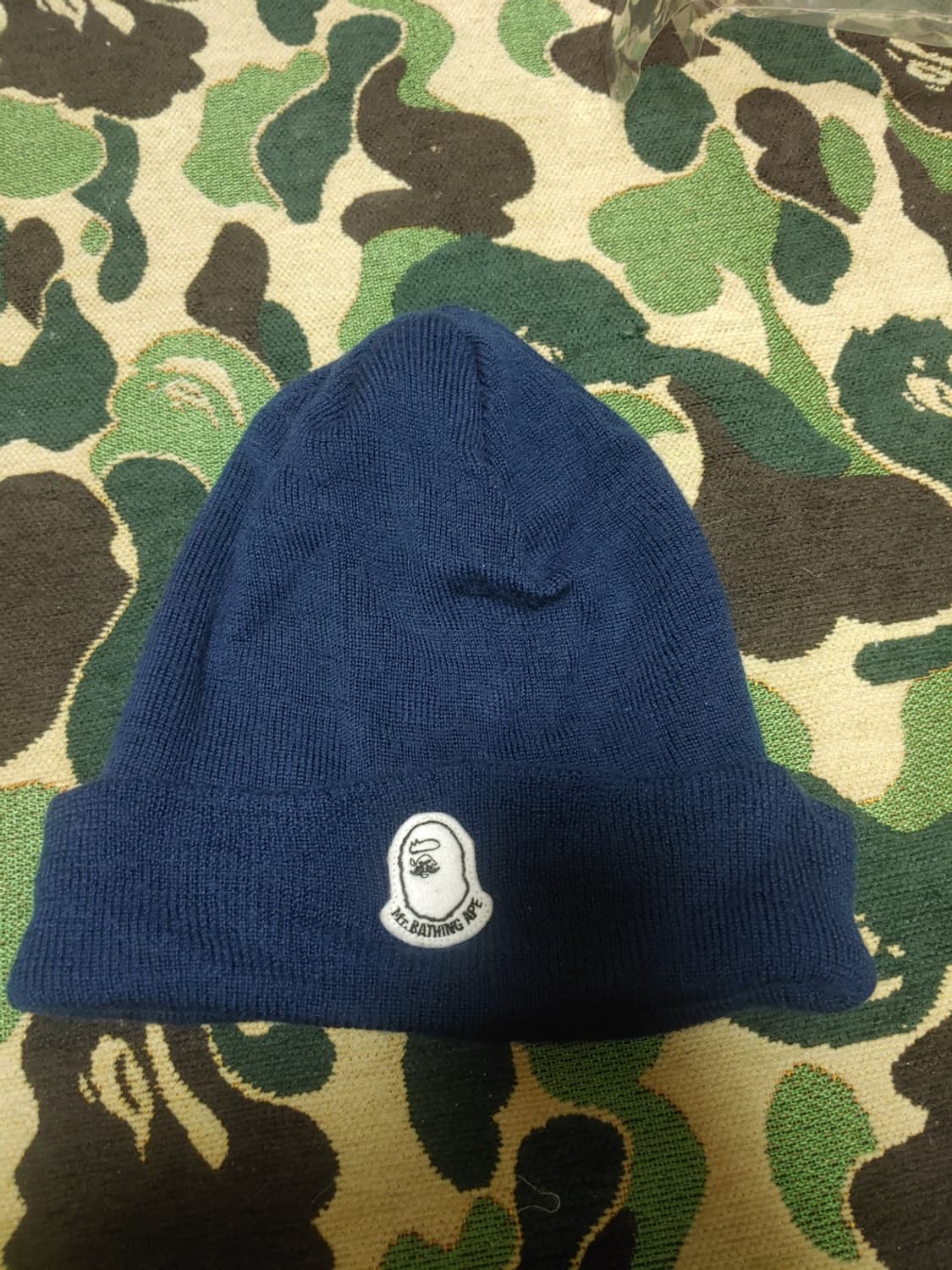 [OS] 베이프 미스터 베이프 사루 비니 블루 상품이미지1