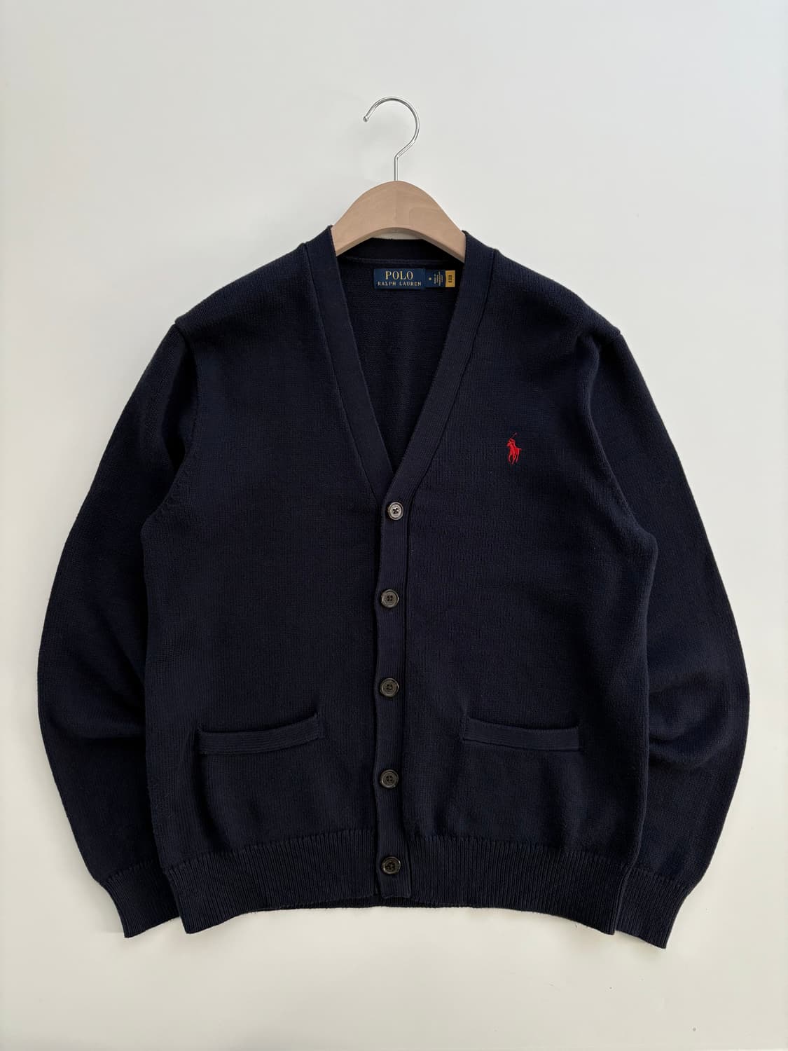 Polo 폴로 랄프로렌 QR신형 네이비컬러 브이넥 니트 가디건 상품이미지2