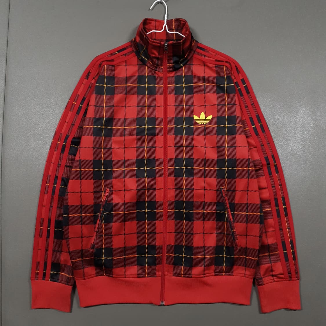 아디다스 유로파 희귀 대장급 파이어버드 타탄 체크 버팔로 트랙탑 져지 상품이미지1