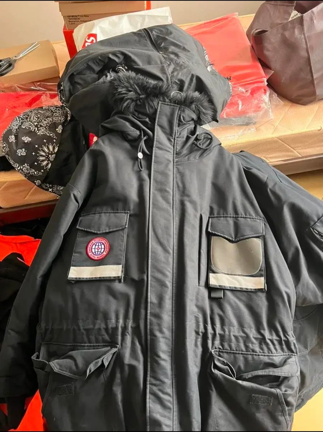 [XS] 베트멍 캐나다구스 패러디 파카 자켓 상품이미지1