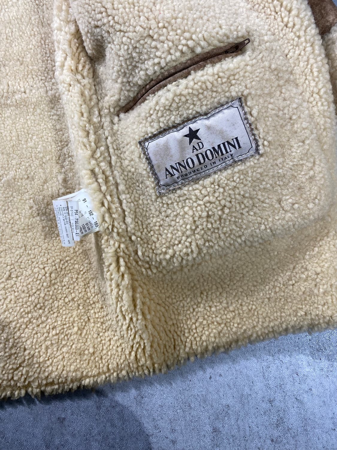 [M] 90s PEPE 이태리메이드 양가죽 시어링 레더코트 상품이미지8