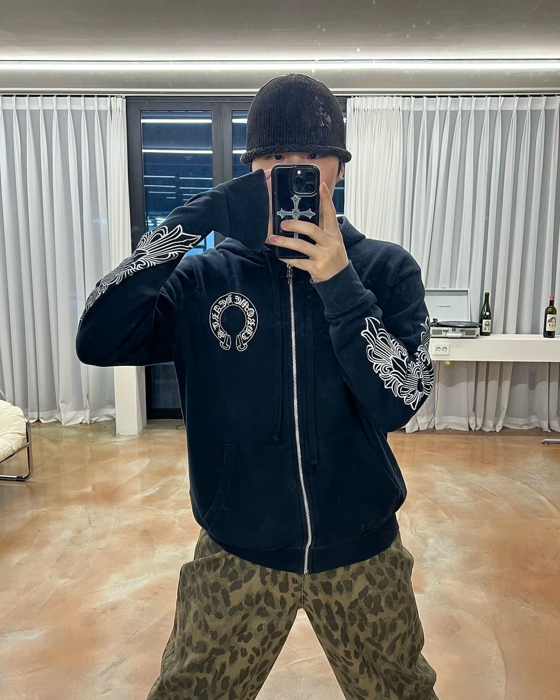 크롬하츠 홀스슈 플로랄 후드집업 상품이미지9