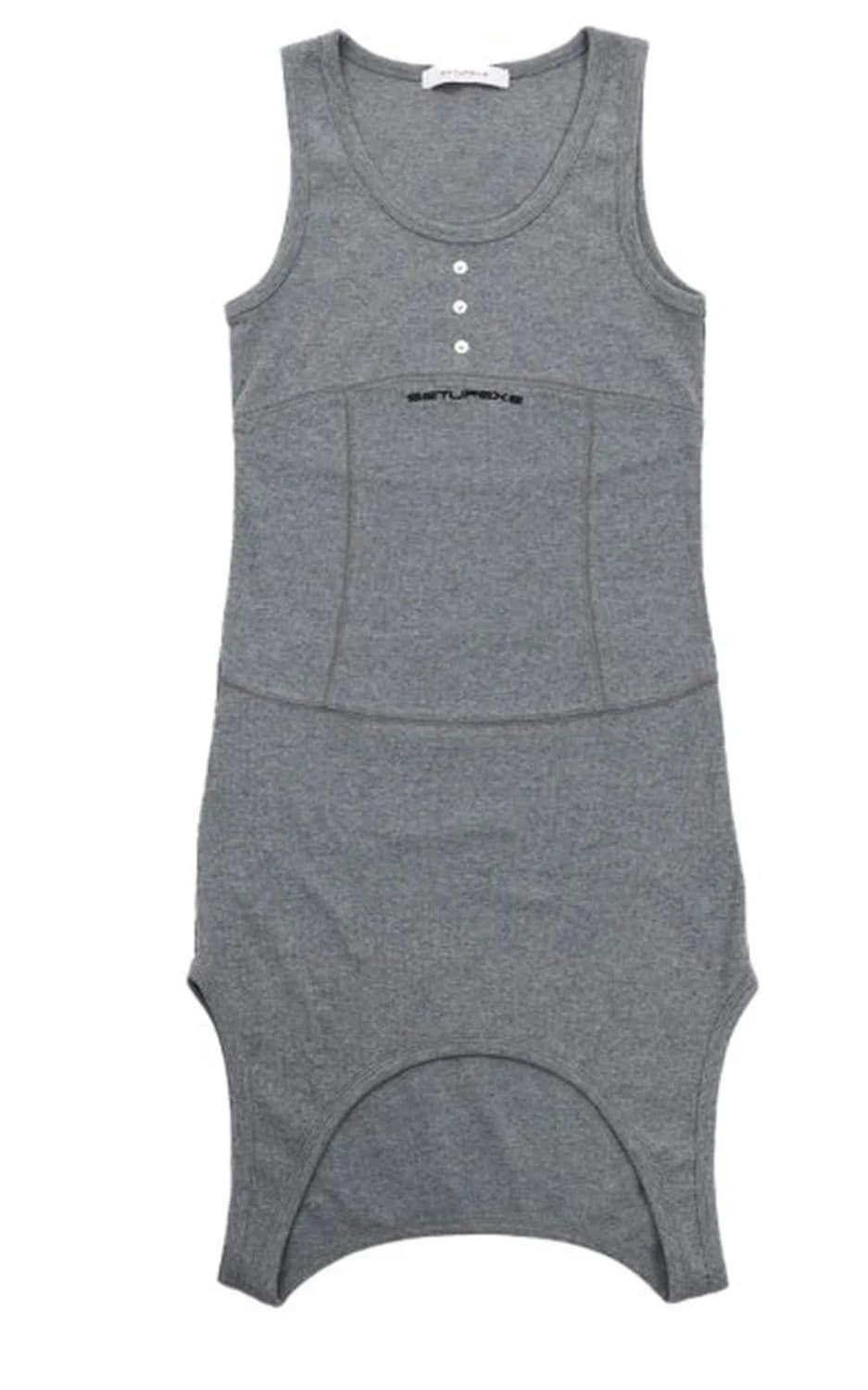 UP DOWN STITCH SLEEVELESS / MELANGE GREY 상품이미지1