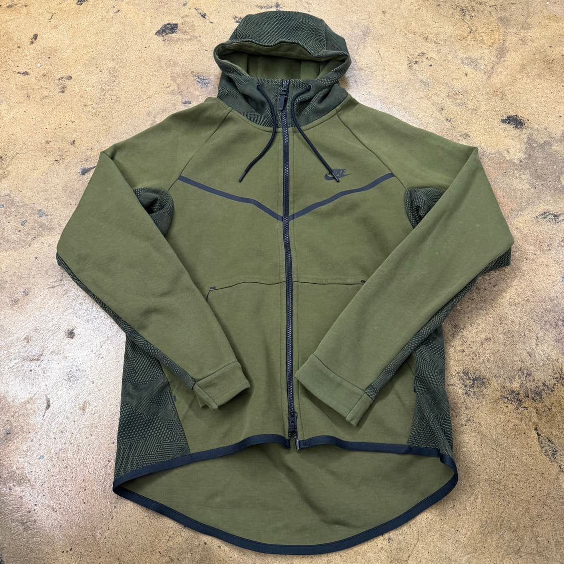 [정품/M] 나이키 테크 플리스 후드집업 카키 b15 상품이미지2