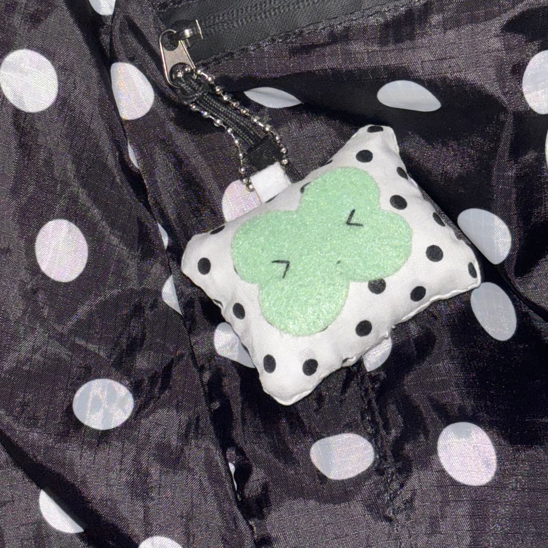 행운! 네잎클로버 쿠션 키링 (핸드메이드) 상품이미지2