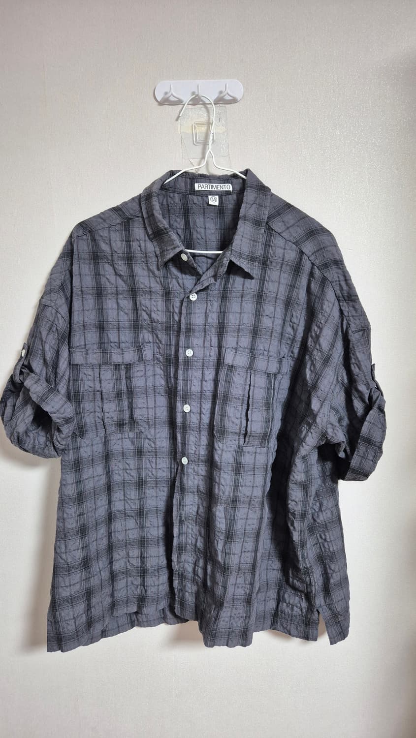 파르티멘토 반팔 체크 셔츠 상품이미지1