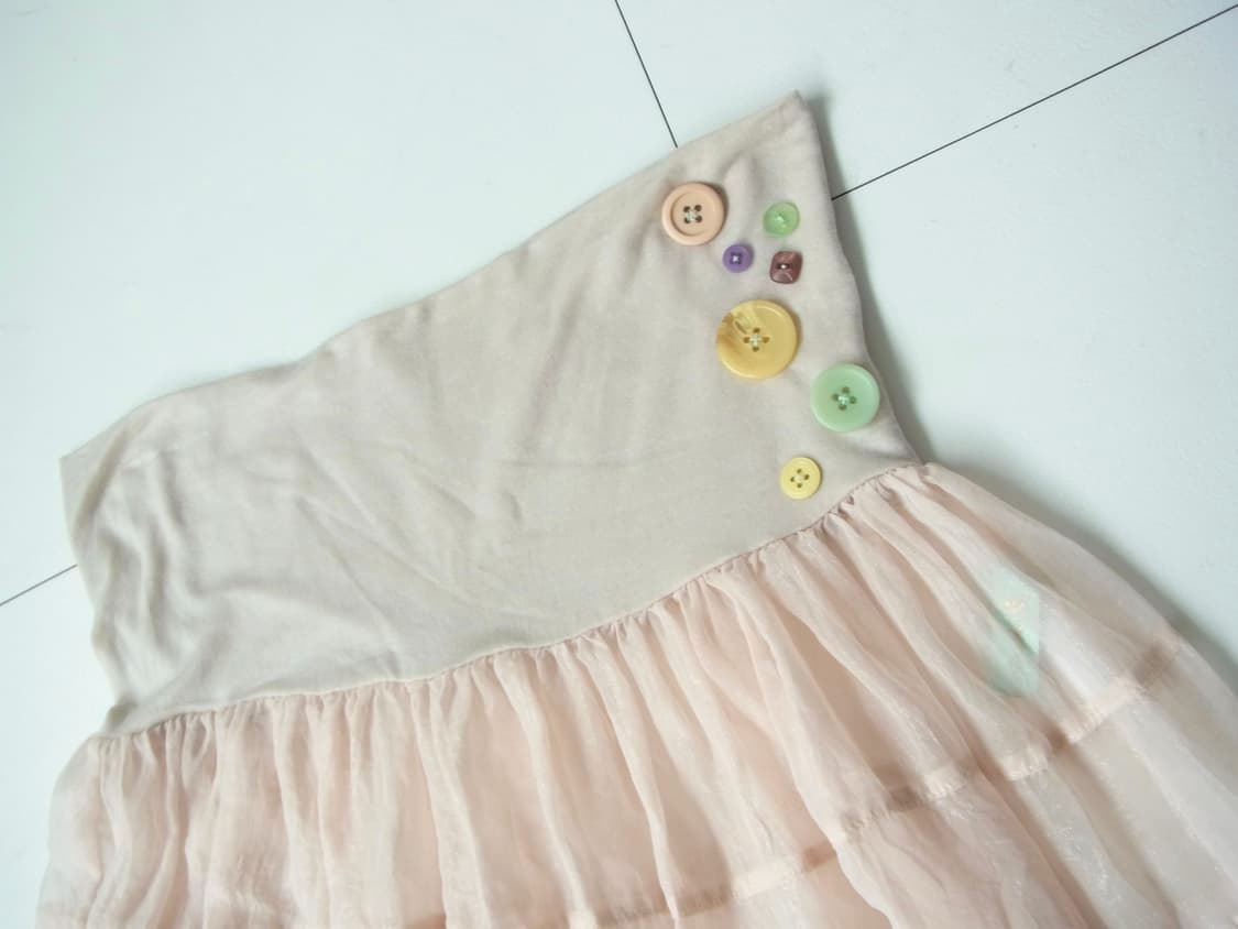 Sheer button chiffon skirt 상품이미지7