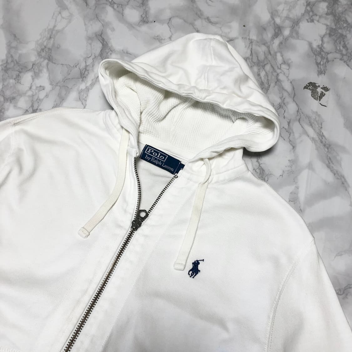 폴로 랄프로렌 써멀 후드집업 자켓 크림화이트 상품이미지3