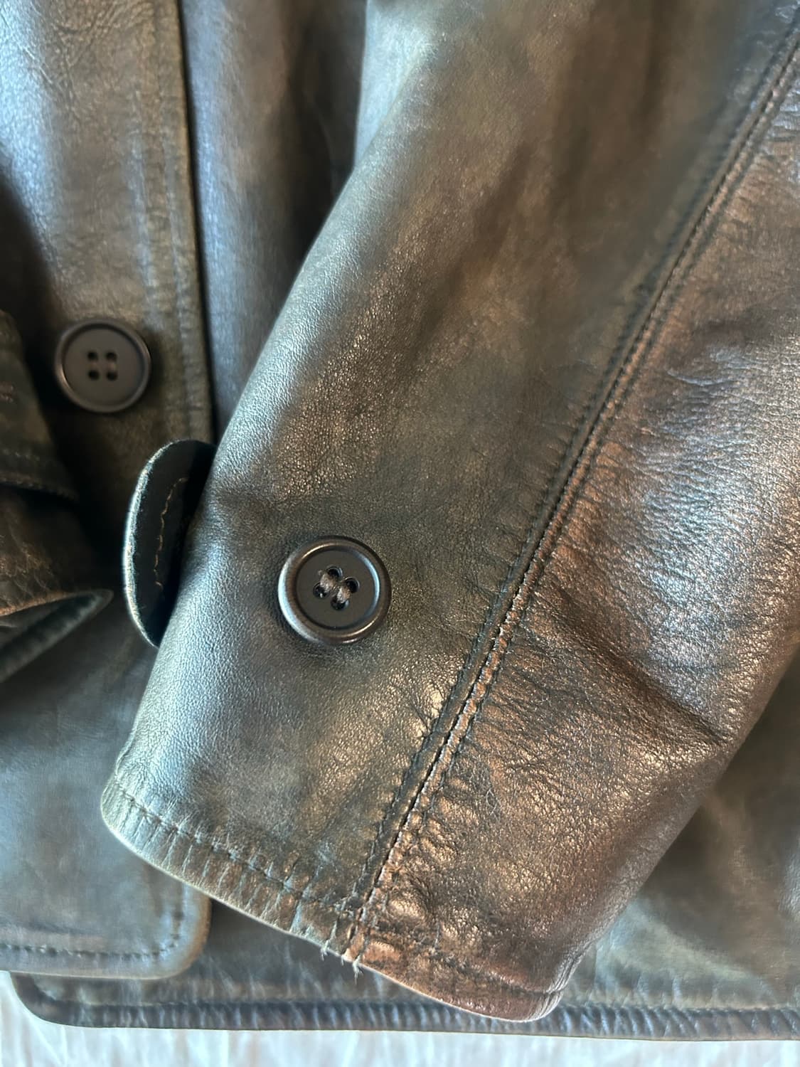 rrl 인디고 레더 카코트 M 상품이미지5