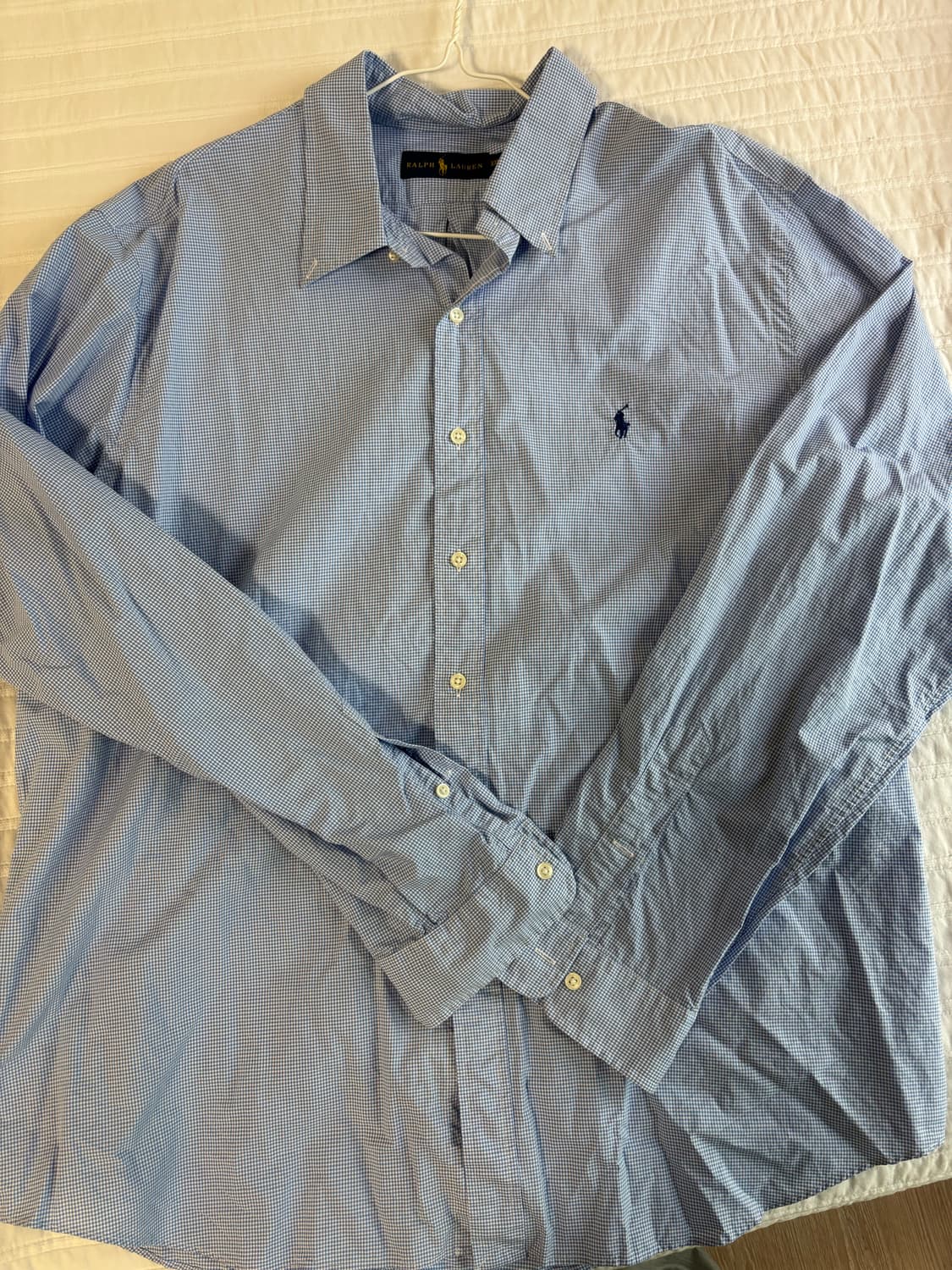 폴로 랄프로렌 체크 셔츠 블루 XXL 상품이미지1