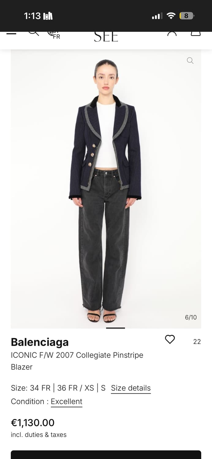 발렌시아가 07fw 테일러드 재킷 상품이미지4