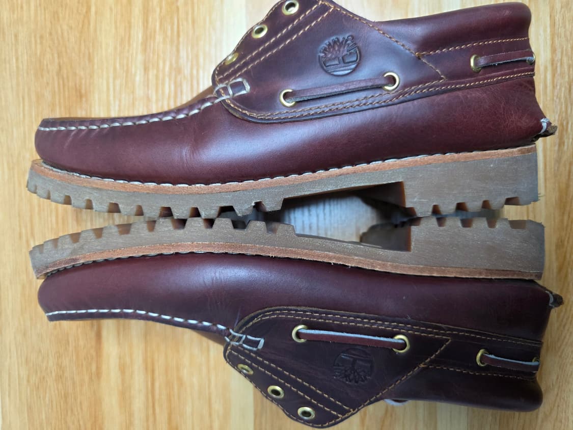 팀버랜드 3아이 보트슈즈 버건디 280사이즈 판매 상품이미지3