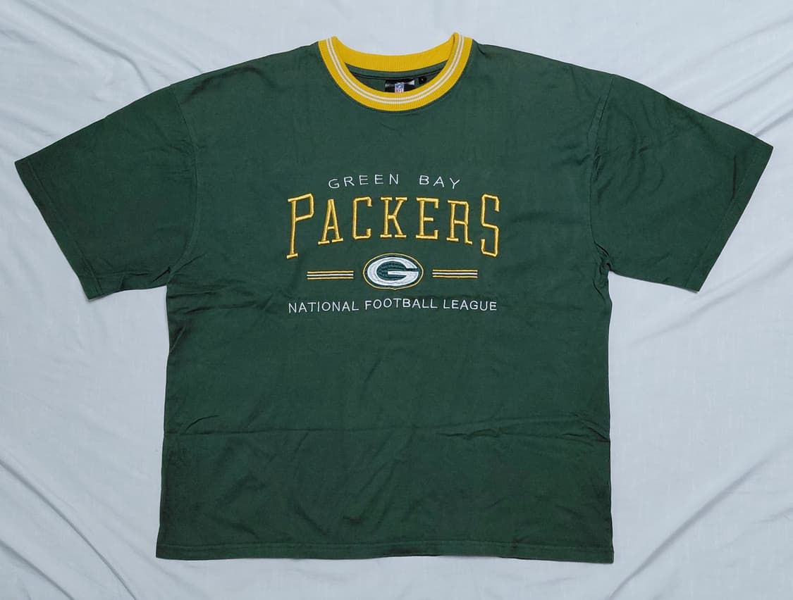 [L] NFL 그린베이 패커스 자수 반팔 티셔츠 (WEGO 정품) 상품이미지2