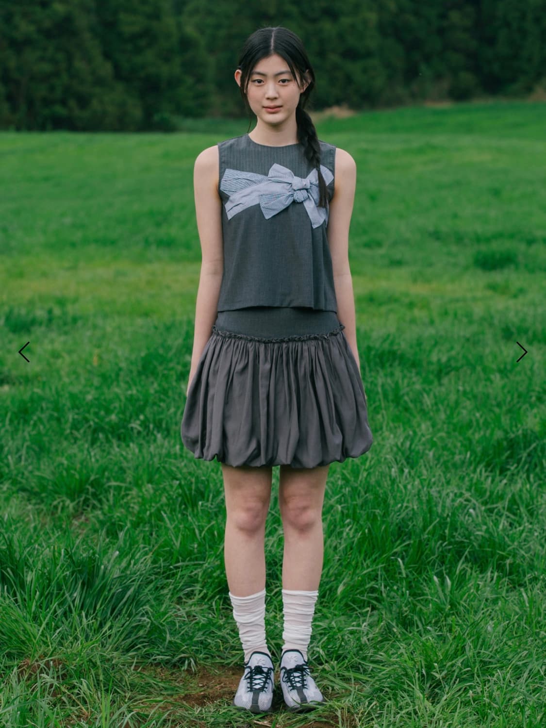 오헤시오 벌룬 미디 스커트 상품이미지2