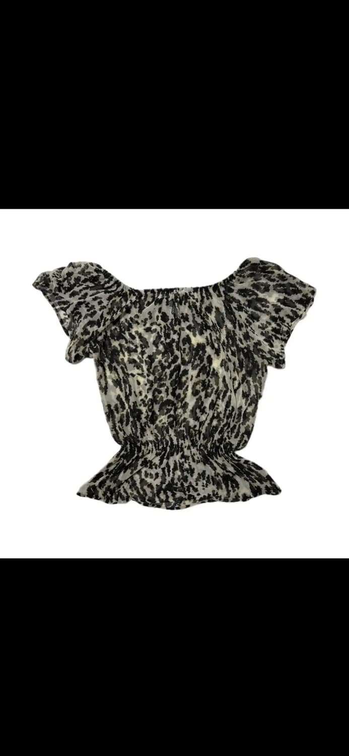 T128 캘빈클라인 레오파드 쉬폰 블라우스 (W) 상품이미지2