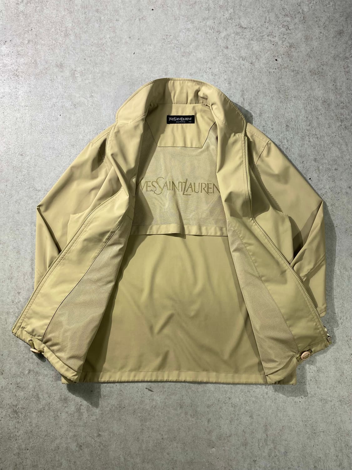 [95] 90s YSL 입생로랑 베이지 폴리쉘 블루종 자켓 상품이미지5