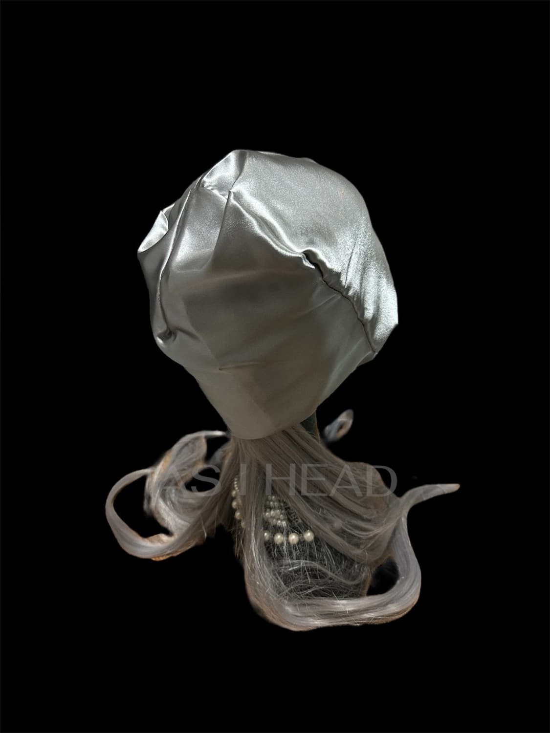 실버 십자가 팬던트 새틴 핸드메이드 롱 비니 상품이미지5