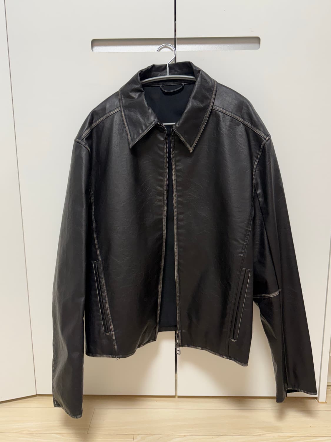자라 워싱레더 자켓 m 상품이미지2