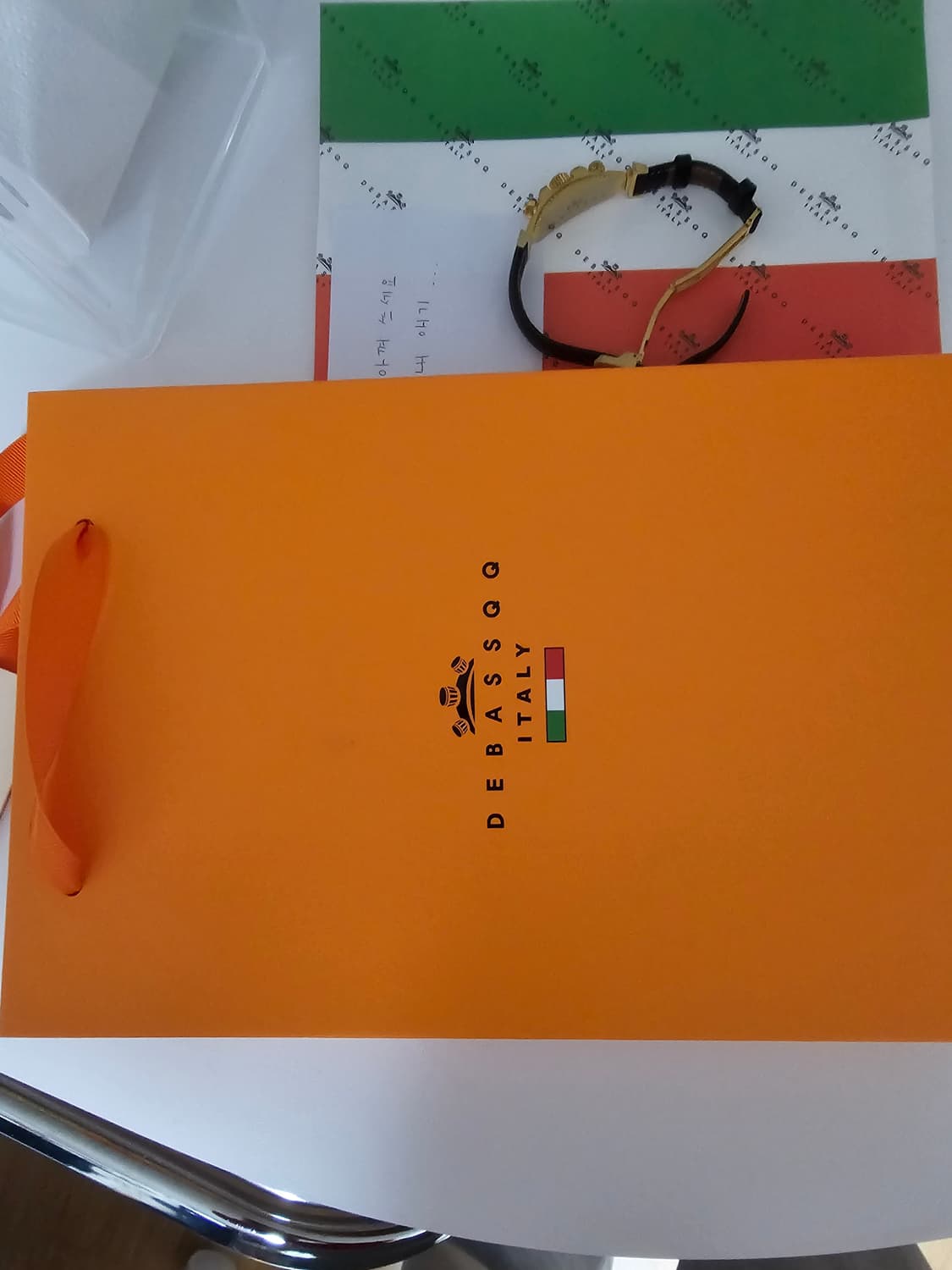 드바스크 가죽 금장 팔찌(free/공용) 상품이미지7