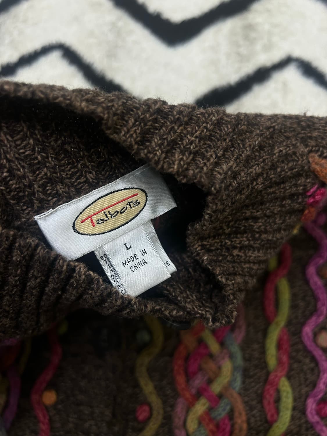 [L]Talbots USA 자수 가디건 자켓/브라운 상품이미지5