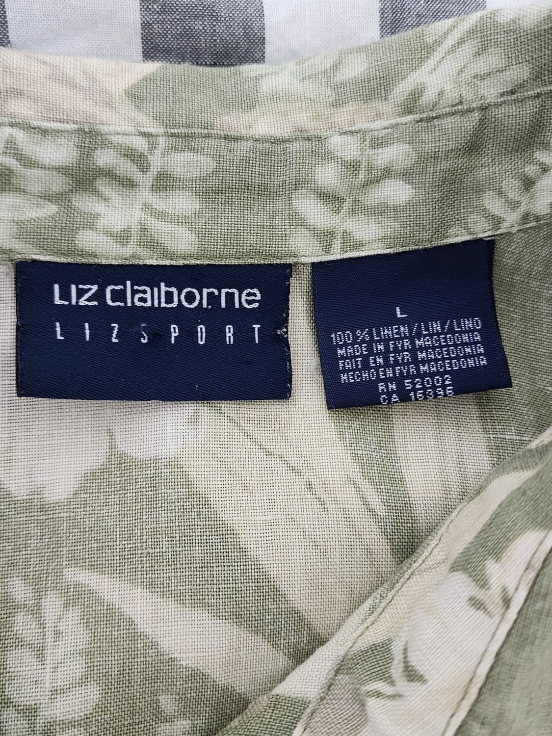 Liz Claiborne Lizsport 빈티지 리넨 셔츠 상품이미지3