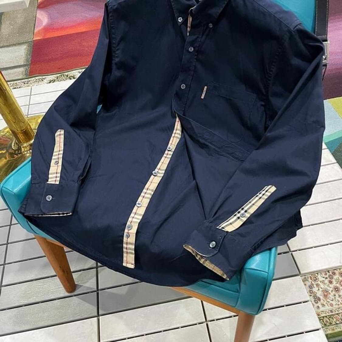 버버리 블루라벨 셔츠 made in ENGLAND (S 상품이미지2