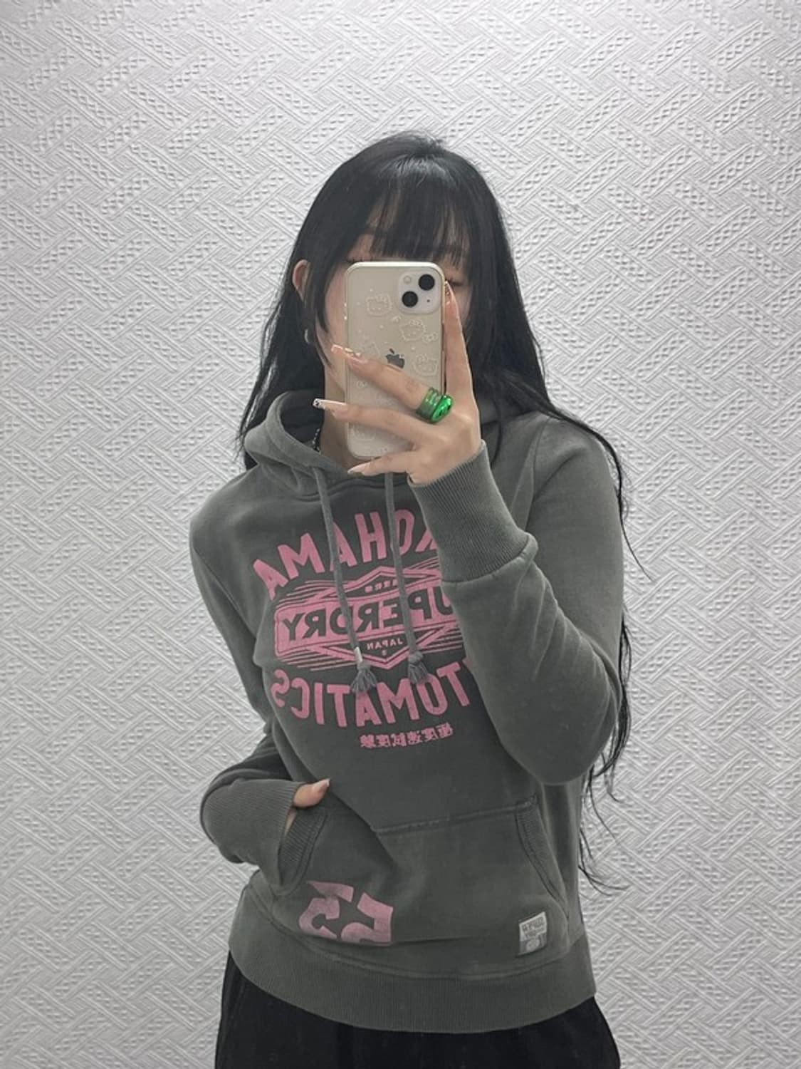 슈퍼드라이 Y2K 빈티지 00's 약기모 후드티 S C08218 상품이미지2