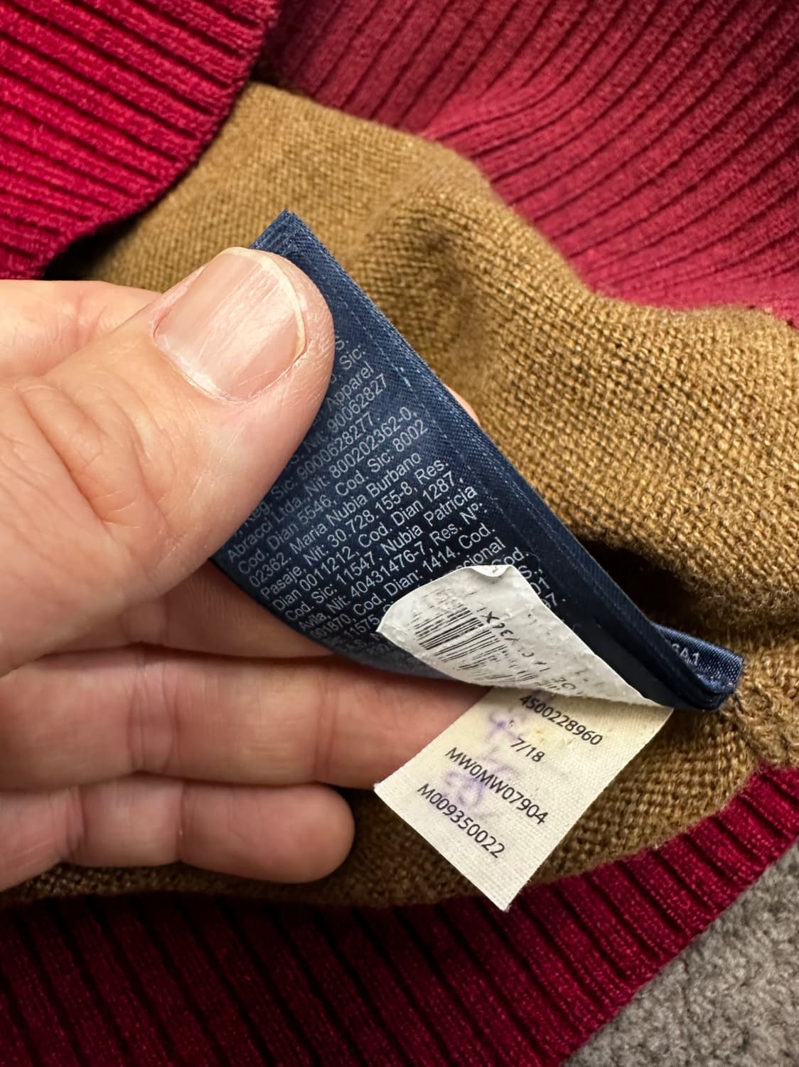 타미힐피거 배색 니트 스웨터 상품이미지3