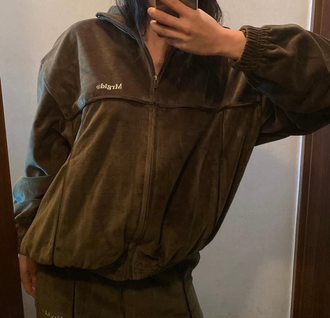 미스치프 이센스 marigold 벨벳 셋업 카키 S 상품이미지1