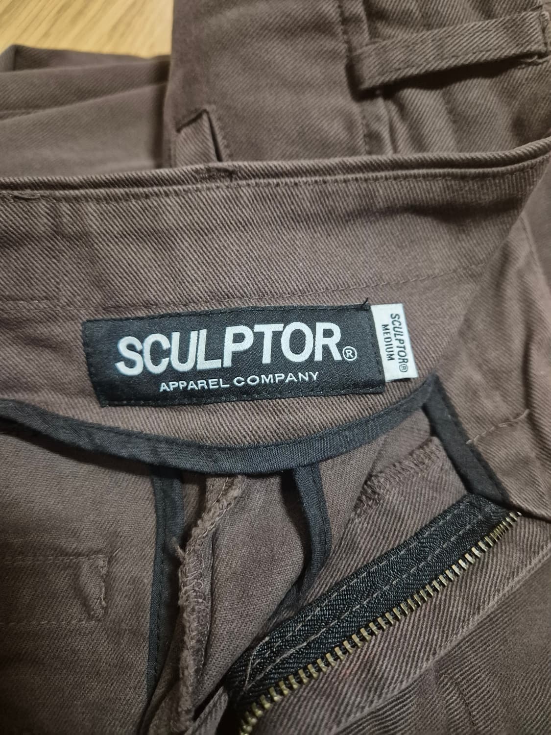 스컬프터 브라운 카고 코튼 팬츠 바지 상품이미지3