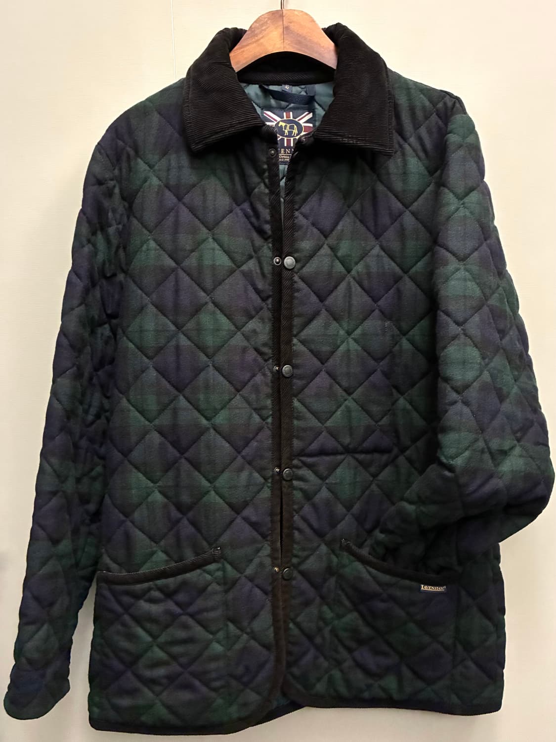 (XL)LAVENHAM 라벤햄 블랙워치 타탄체크 퀼팅자켓 퀄팅 상품이미지9