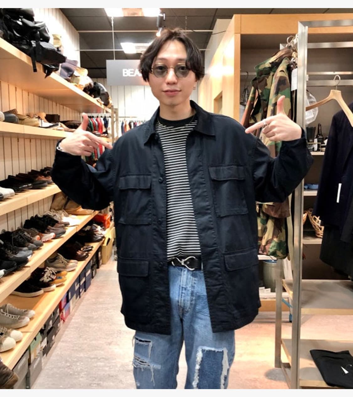 B:MING BY BEAMS - GABARDINE MILITARY JK 상품이미지2