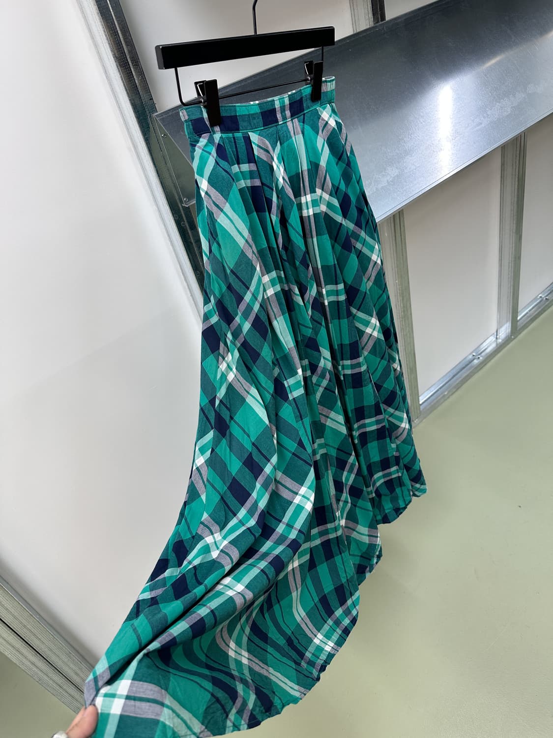 green check maxi skirt 상품이미지6