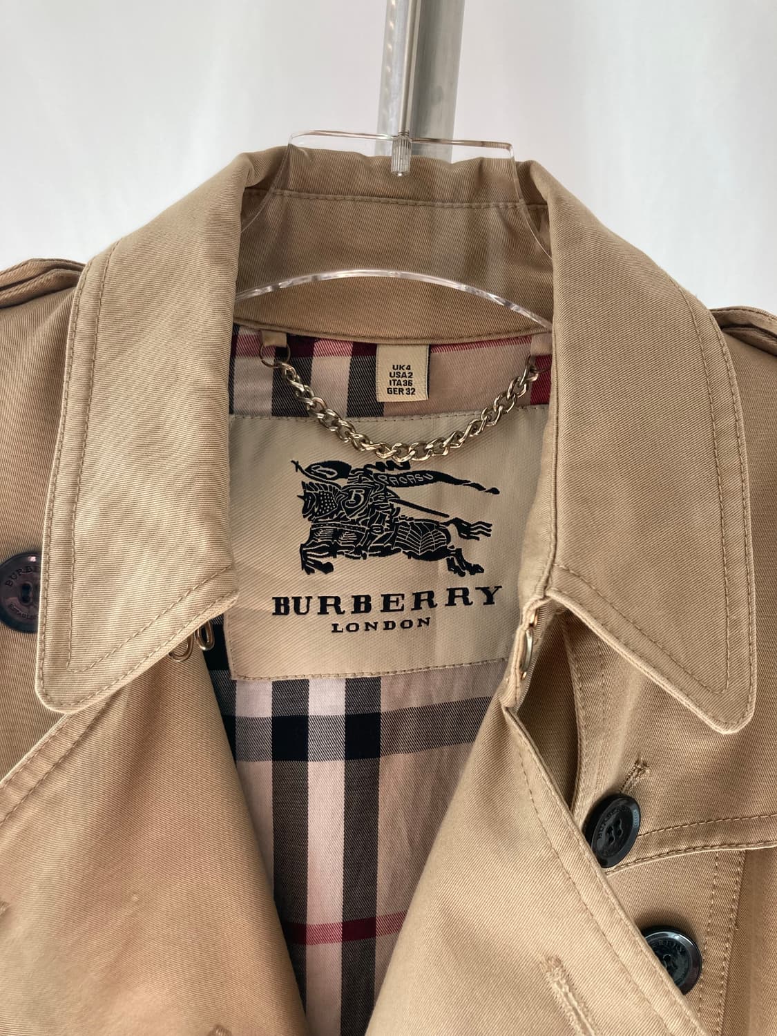 상태좋음) 정품 버버리 런던 여성 트렌치코트 베이지 상품이미지2
