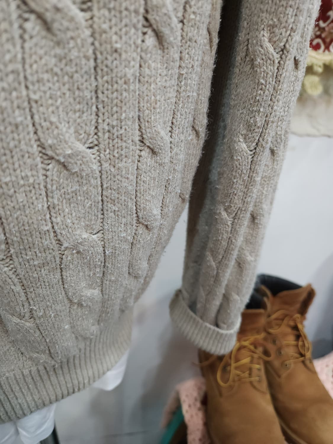 폴로 랄프로렌 터사실크 반집업 꽈배기 니트

 상품이미지10